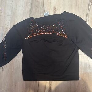 Black Embellished Women's Top